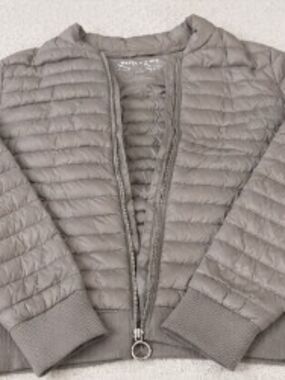 Michael Kors Light Gray Quilted Puffer Jacket
